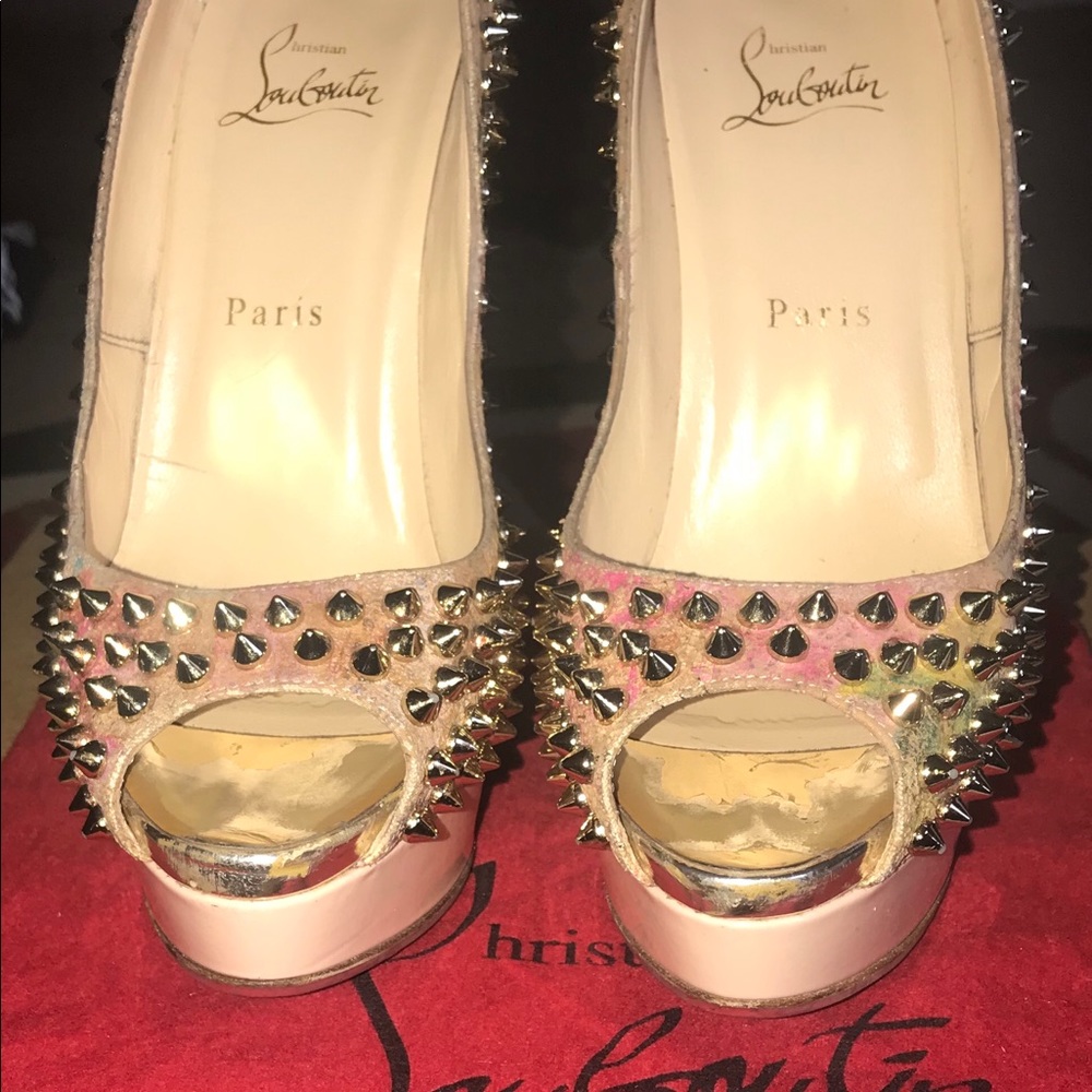 ‼️Flash Sale‼️ Christian Louboutin Lady Peep Spike - Picture 2 of 8